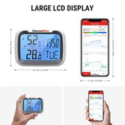 TP393B Digital Thermo-Hygrometer With Bluetooth Connectivity For Mobile App